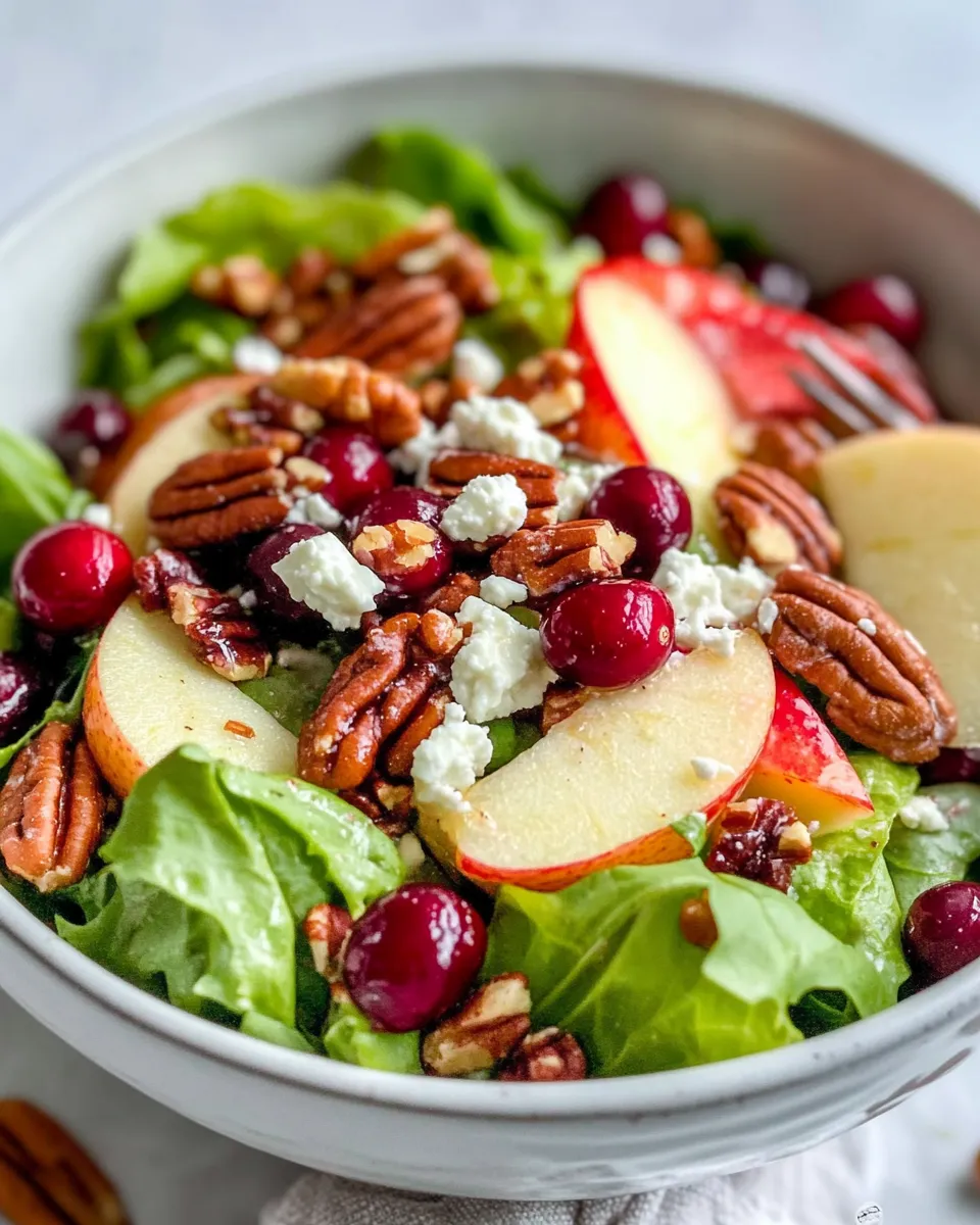 Classic Apple-Cranberry Pecan Salad with Maple Vinaigrette image