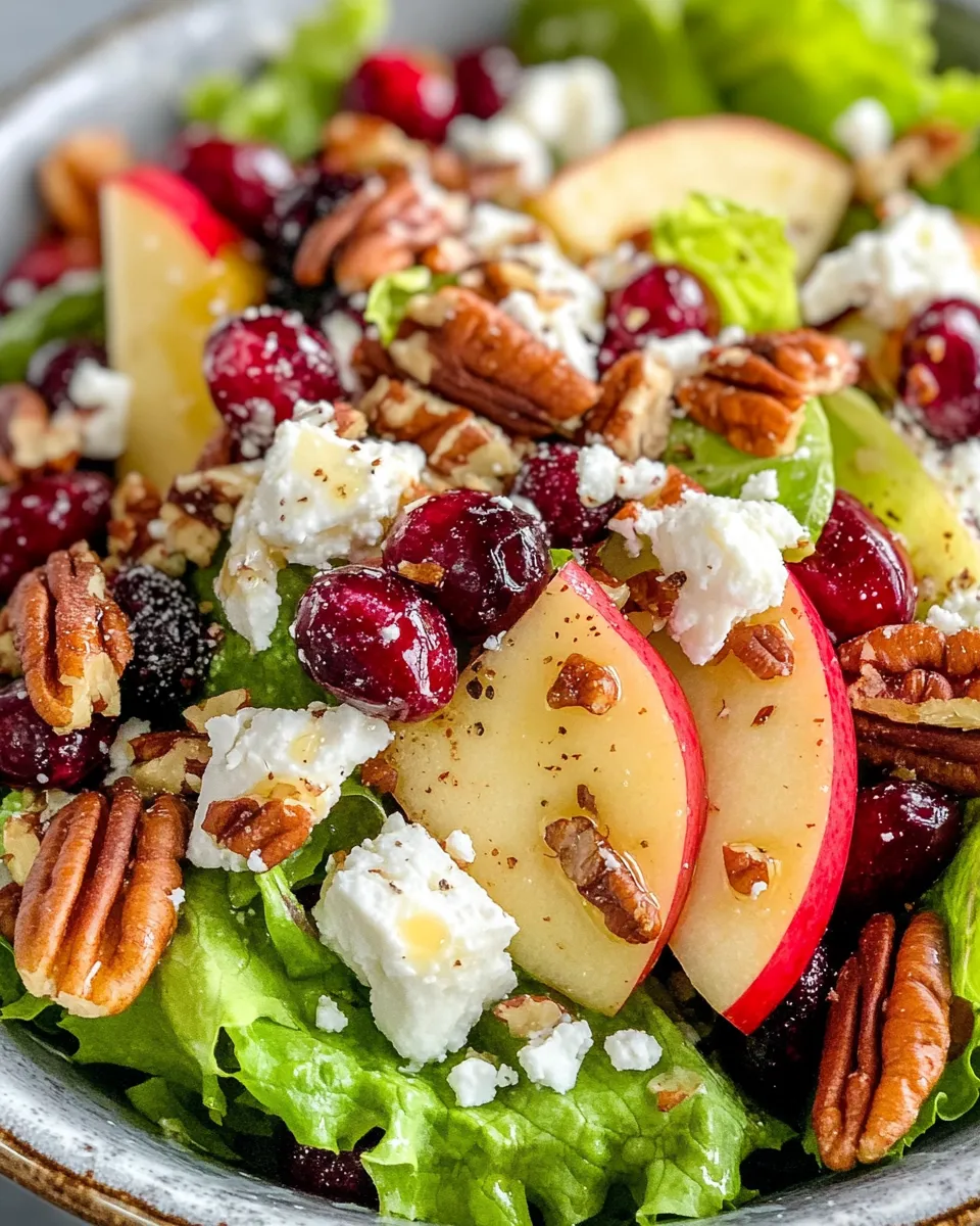 Easy Apple-Cranberry Pecan Salad with Maple Vinaigrette shot