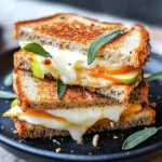 Homemade Apple-Gouda Grilled Cheese with Sage Butter recipe photo