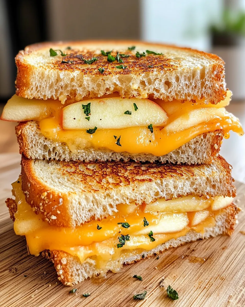 Classic Apple-Gouda Grilled Cheese with Sage Butter dish photo