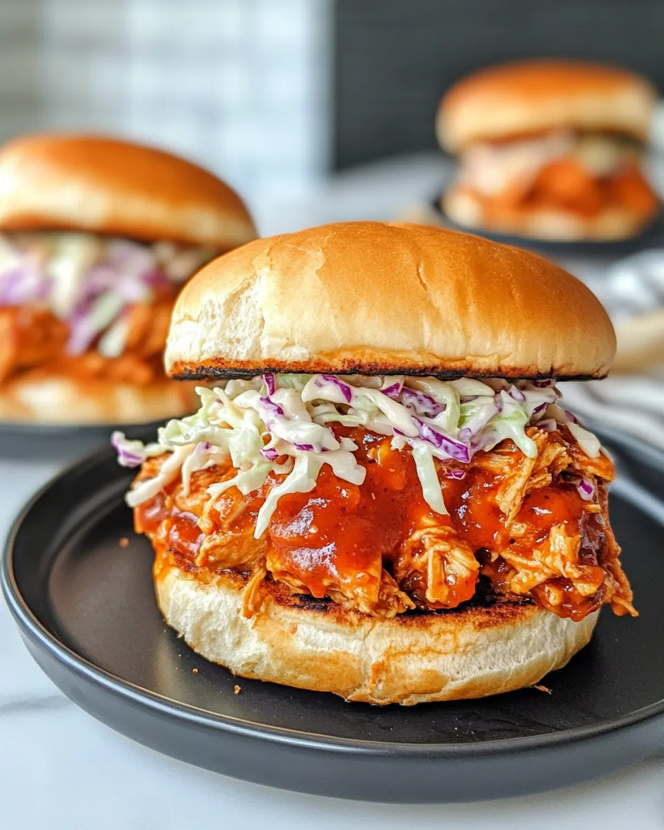 Classic Apple Butter BBQ Pulled Chicken Sandwiches recipe photo