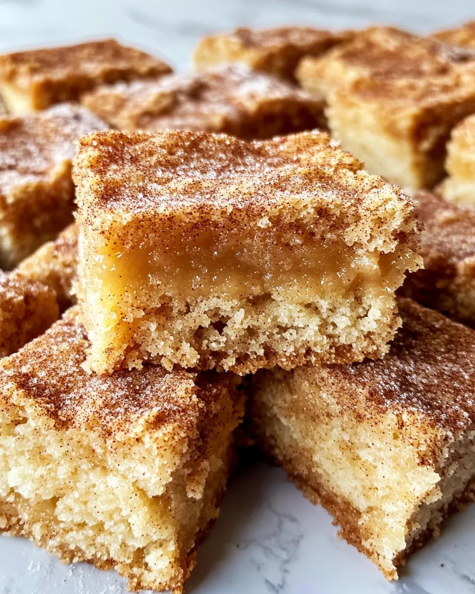 Easy Apple Butter Snickerdoodle Bars food shot