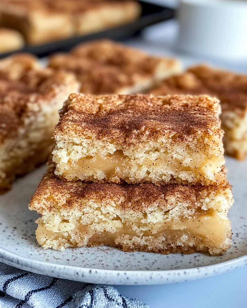 Delicious Apple Butter Snickerdoodle Bars plate image
