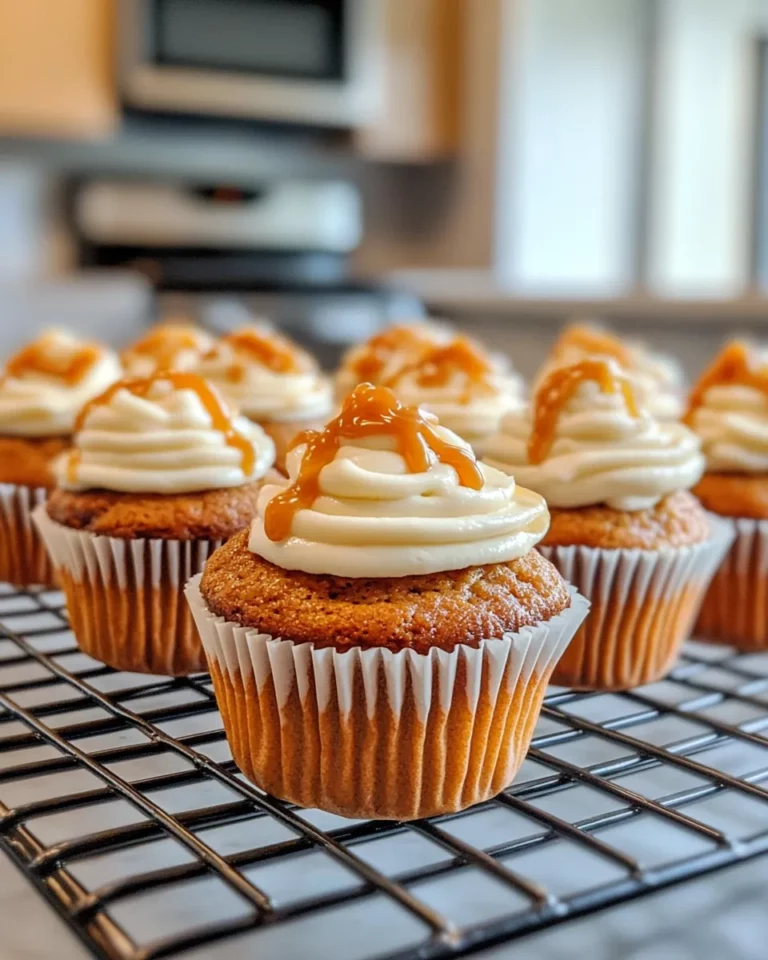 Homemade Apple Cider Cupcakes with Caramel Frosting photo