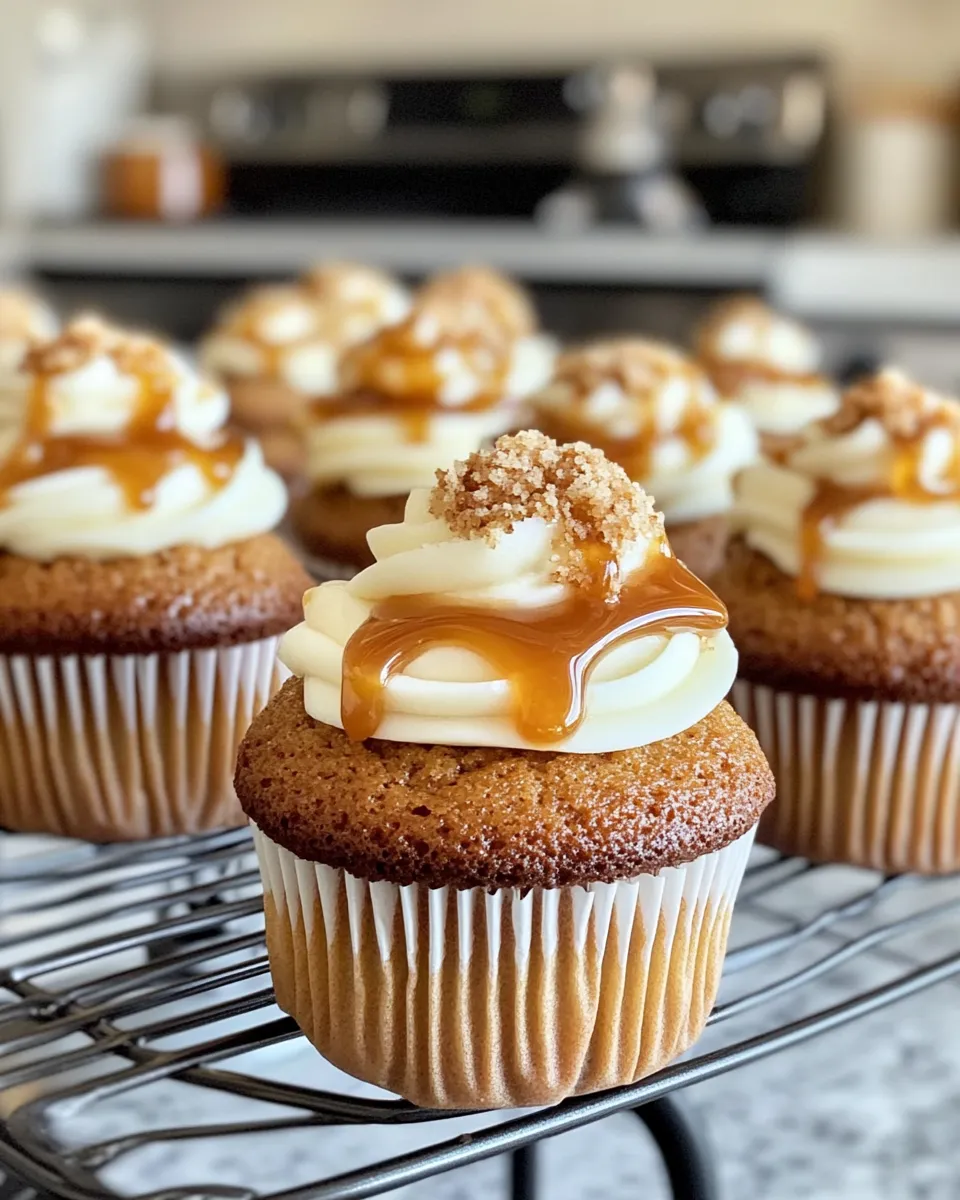 Easy Apple Cider Cupcakes with Caramel Frosting recipe image