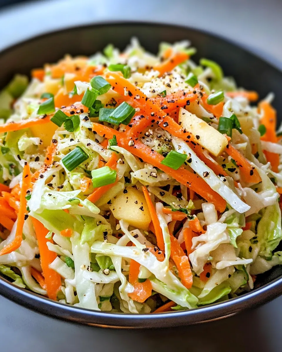 Easy Apple Cider Mustard Slaw food shot