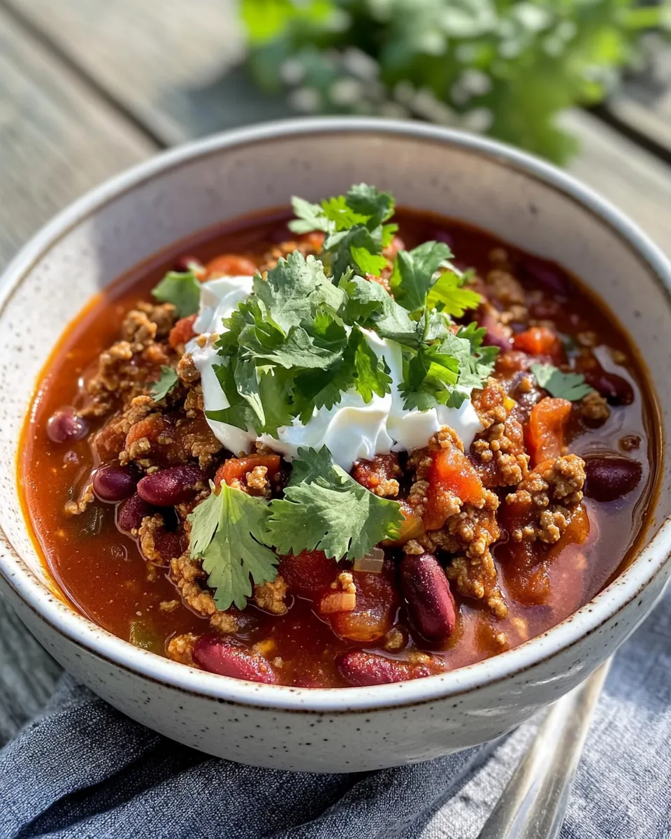Classic Apple Cider Turkey Chili dish photo