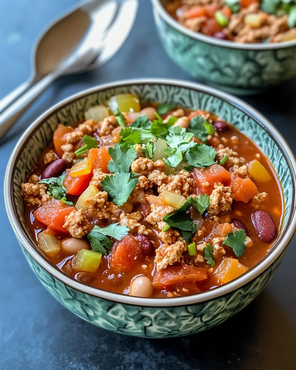 Easy Apple Cider Turkey Chili food shot