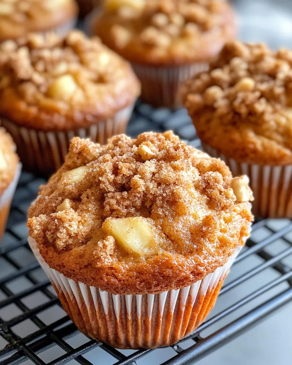 Classic Apple Walnut Streusel Muffins dish photo