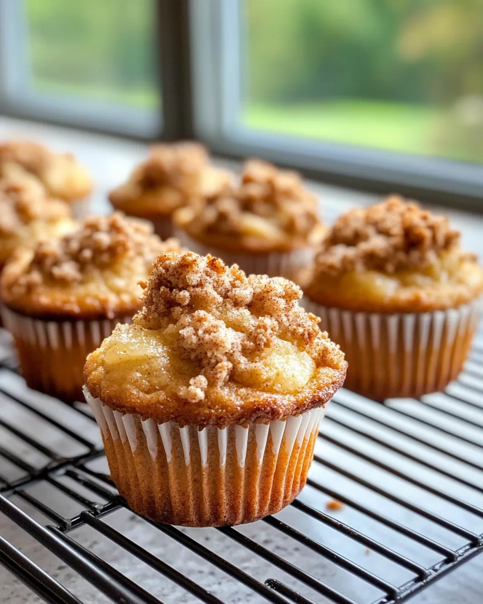 Easy Apple Walnut Streusel Muffins food shot