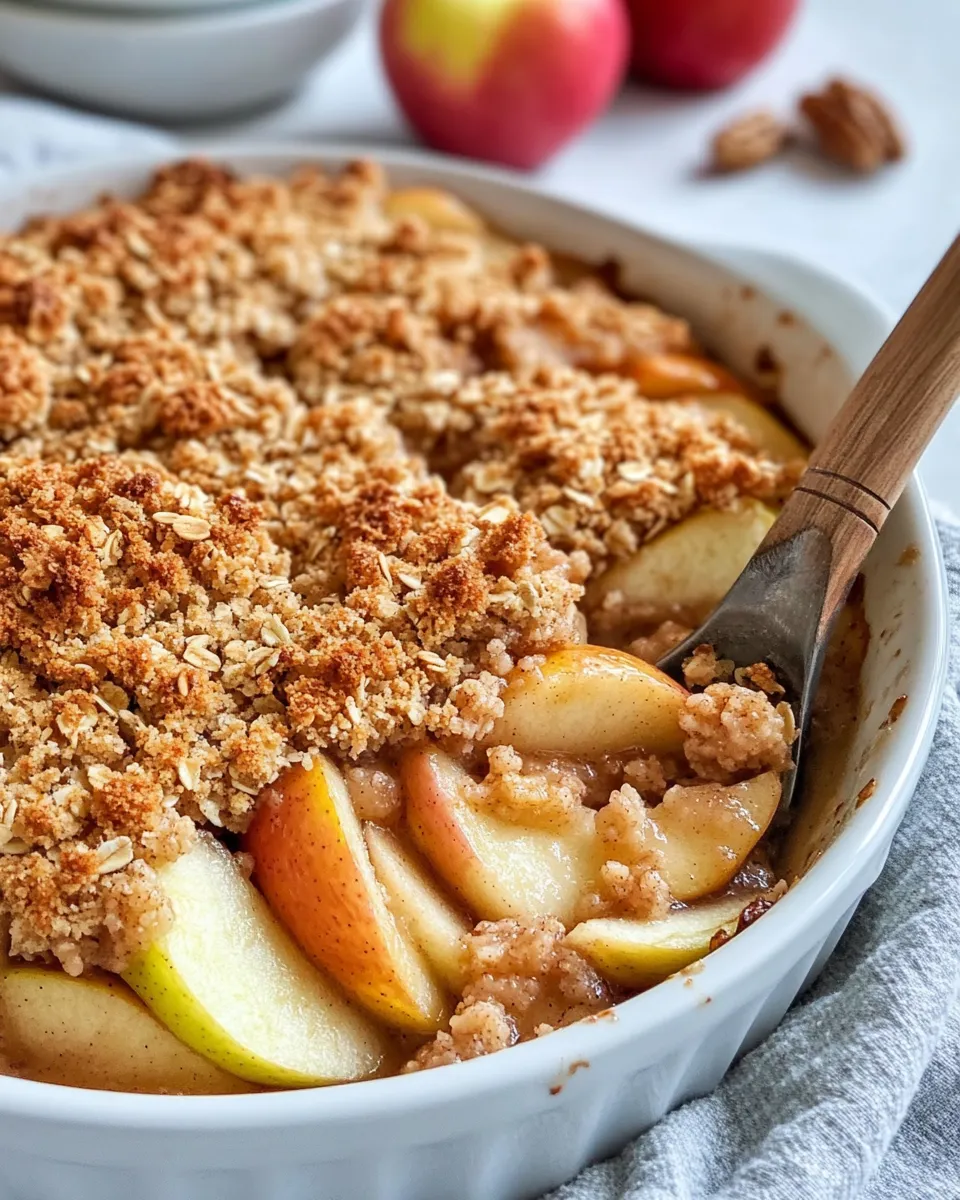 Best Brown Butter Apple Crumble food shot