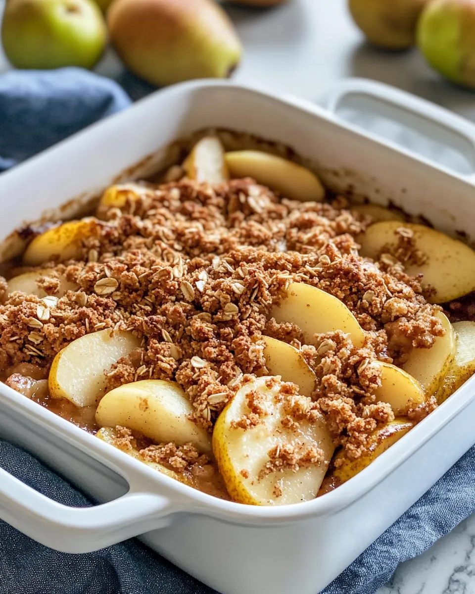 Delicious Brown Butter Pear Crisp dish photo