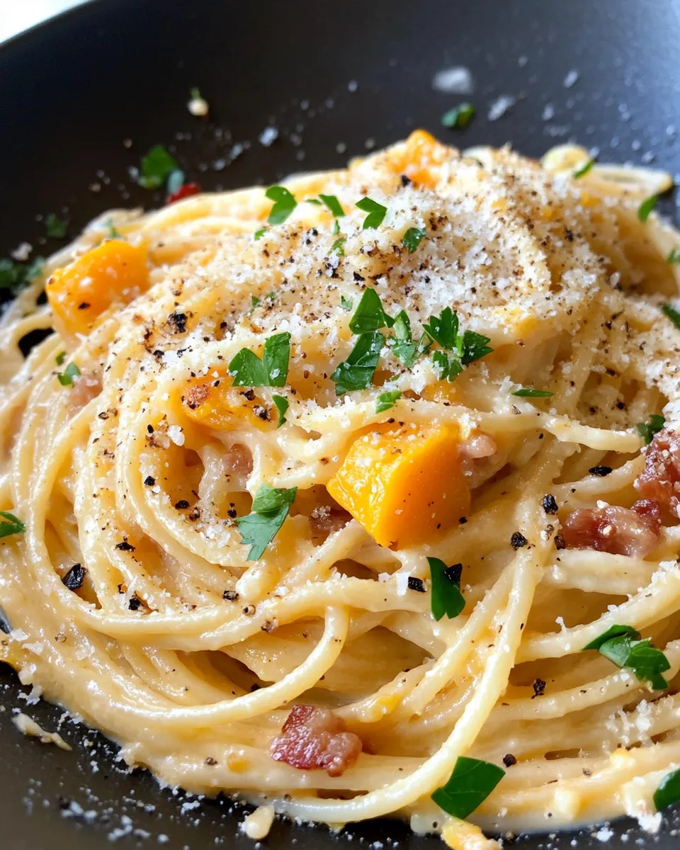 Easy Butternut Squash Carbonara recipe photo
