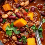 Homemade Butternut Squash Chili con Carne recipe photo