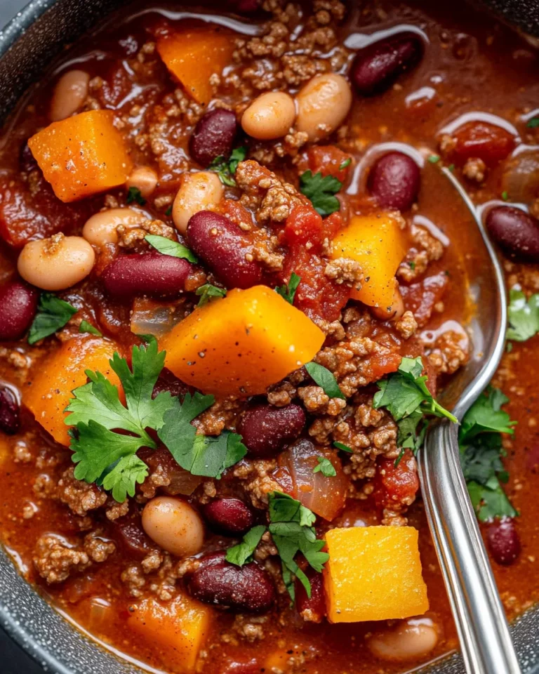 Homemade Butternut Squash Chili con Carne recipe photo