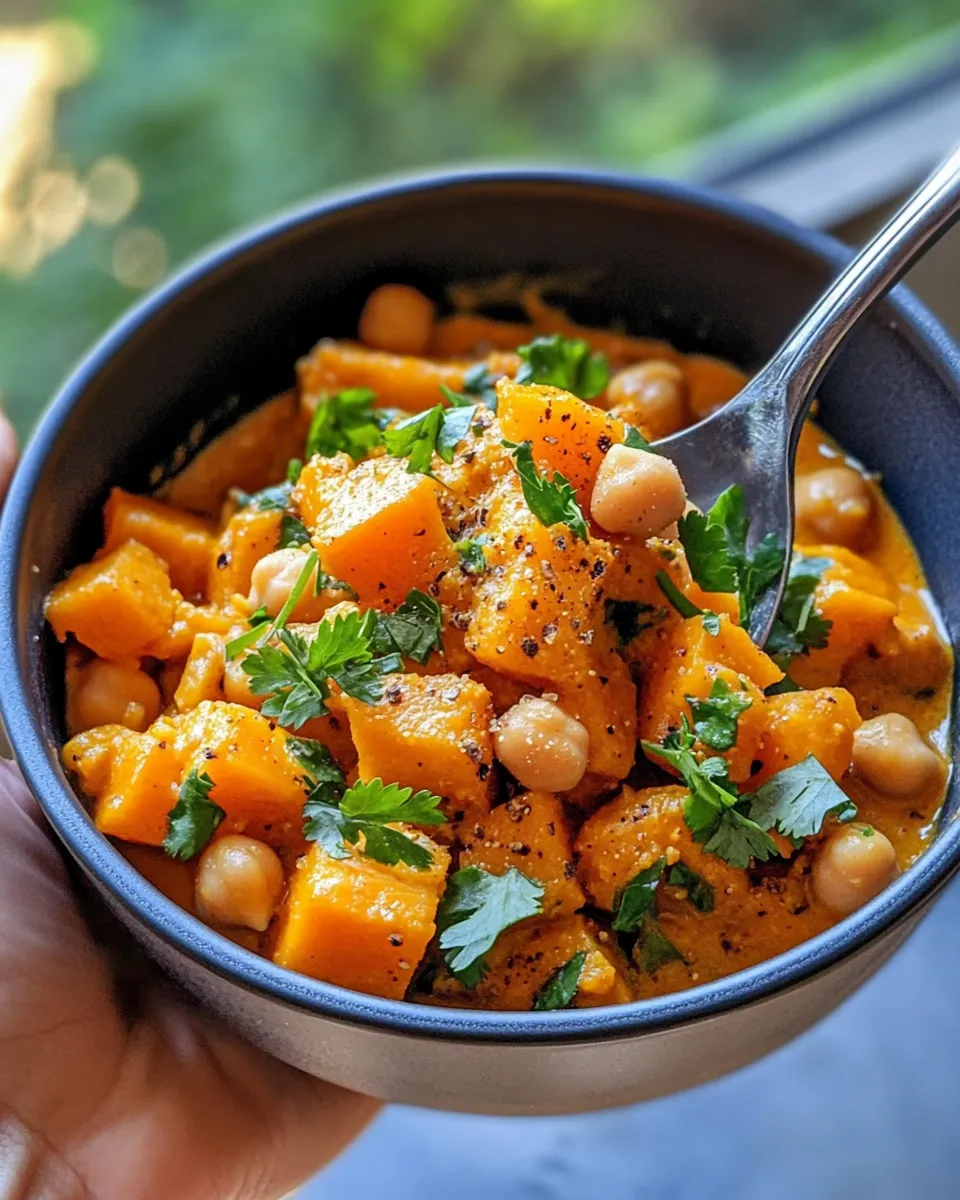 Classic Butternut Squash & Chickpea Curry dish photo