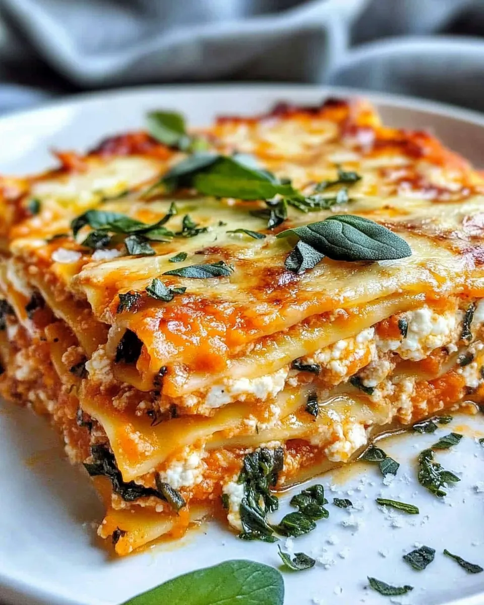 Classic Butternut Squash & Sage Lasagna dish photo