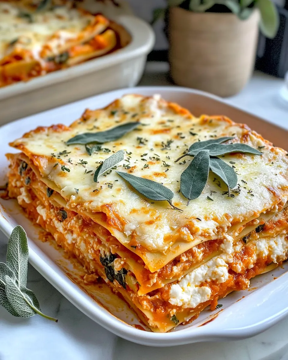 Easy Butternut Squash & Sage Lasagna food shot