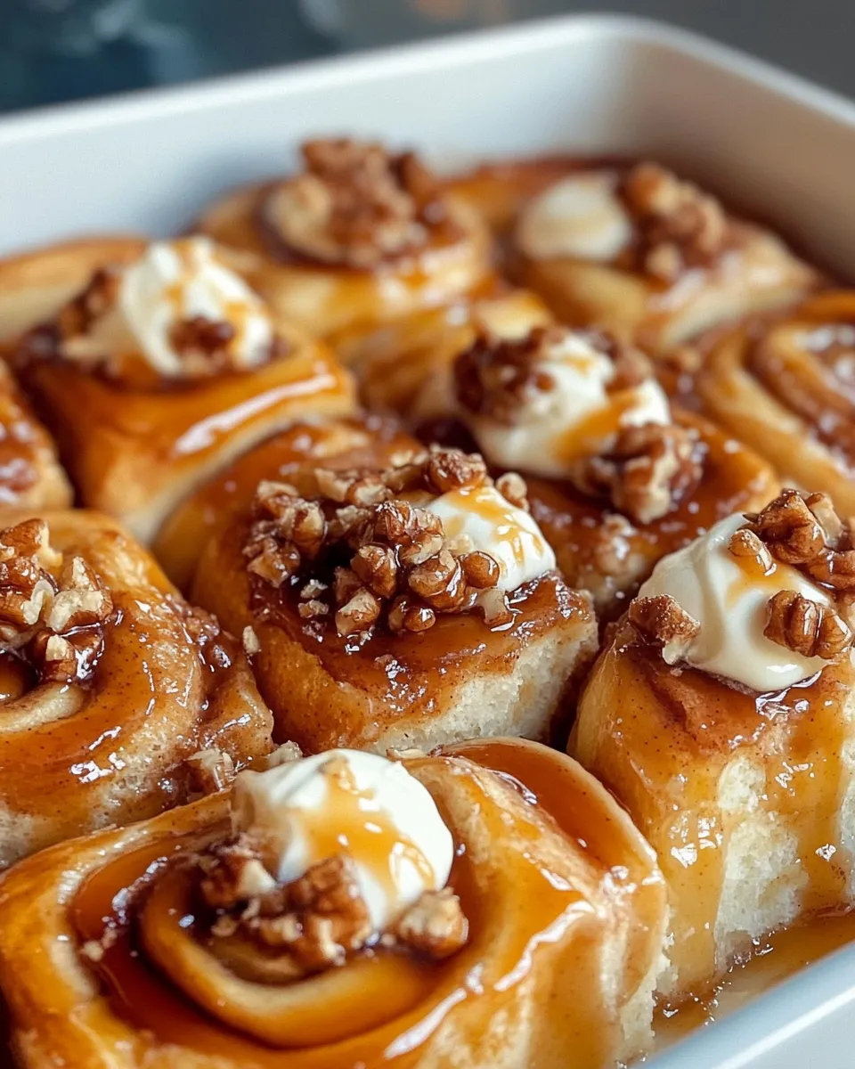 Classic Caramel Apple Cinnamon Roll Cake image