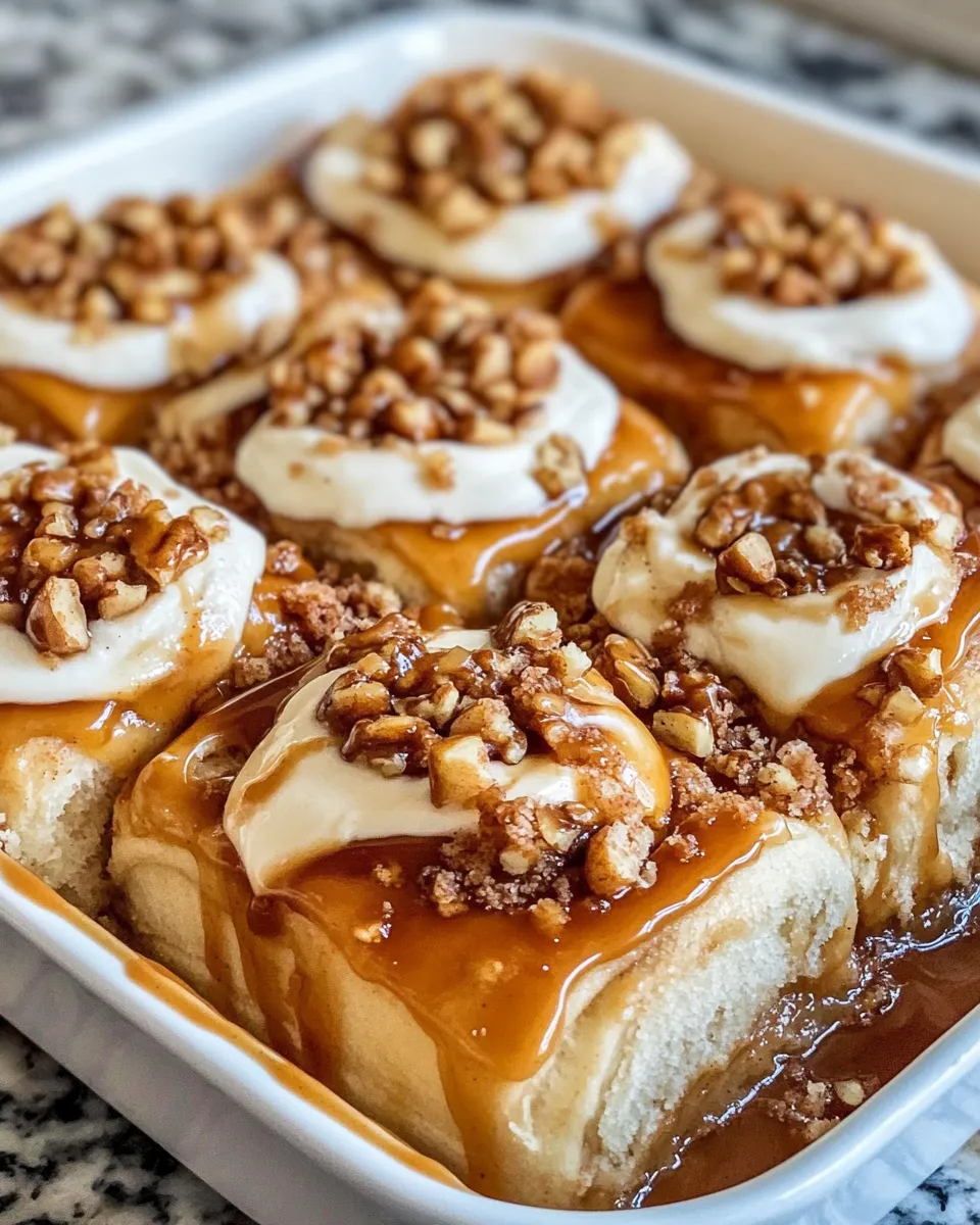 Easy Caramel Apple Cinnamon Roll Cake recipe photo