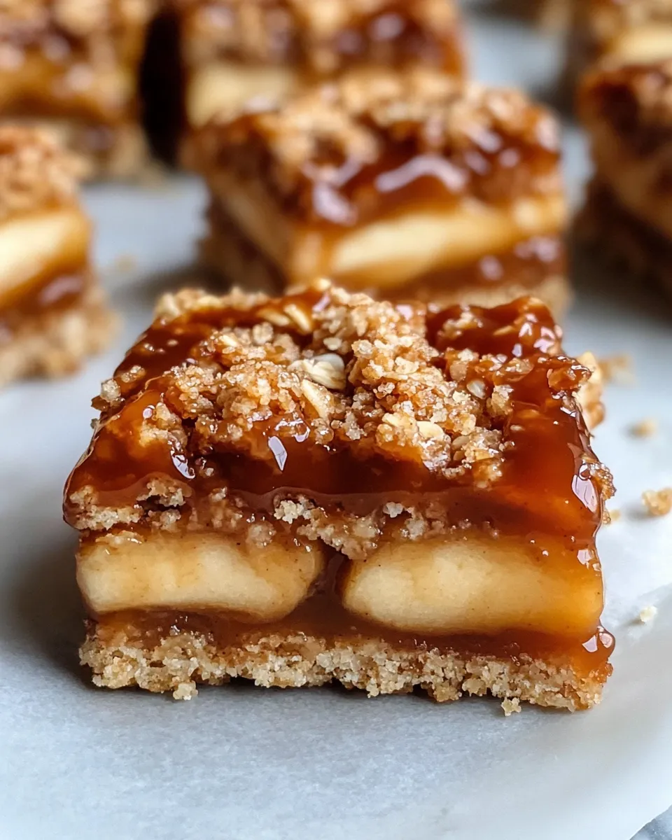 Classic Caramel Apple Crumble Bars dish photo