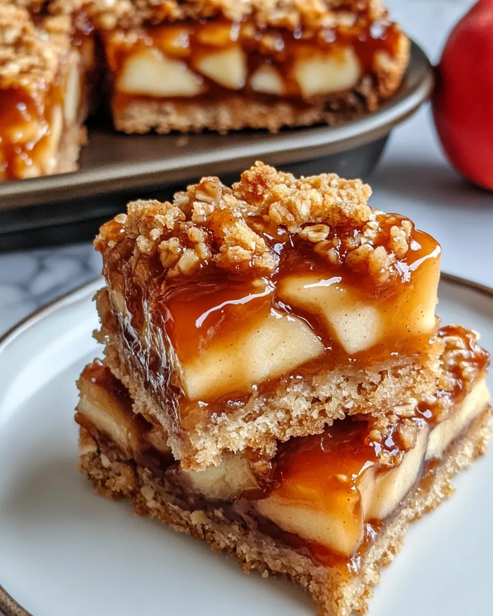 Delicious Caramel Apple Crumble Bars picture
