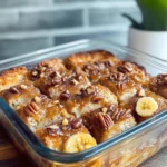Homemade Caramelized Banana Bread Pudding recipe photo