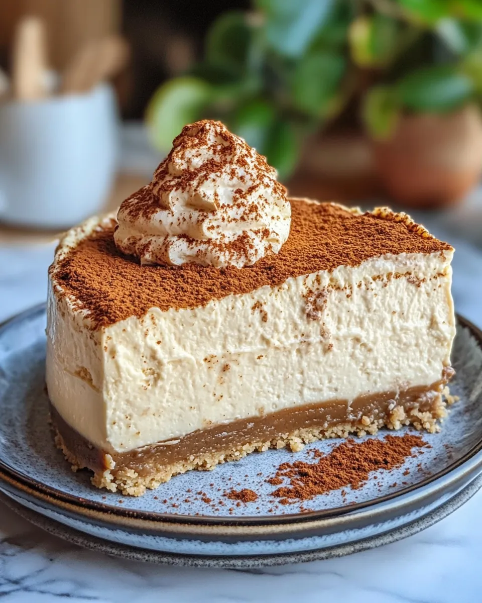 Easy Chai Latte Cheesecake food shot