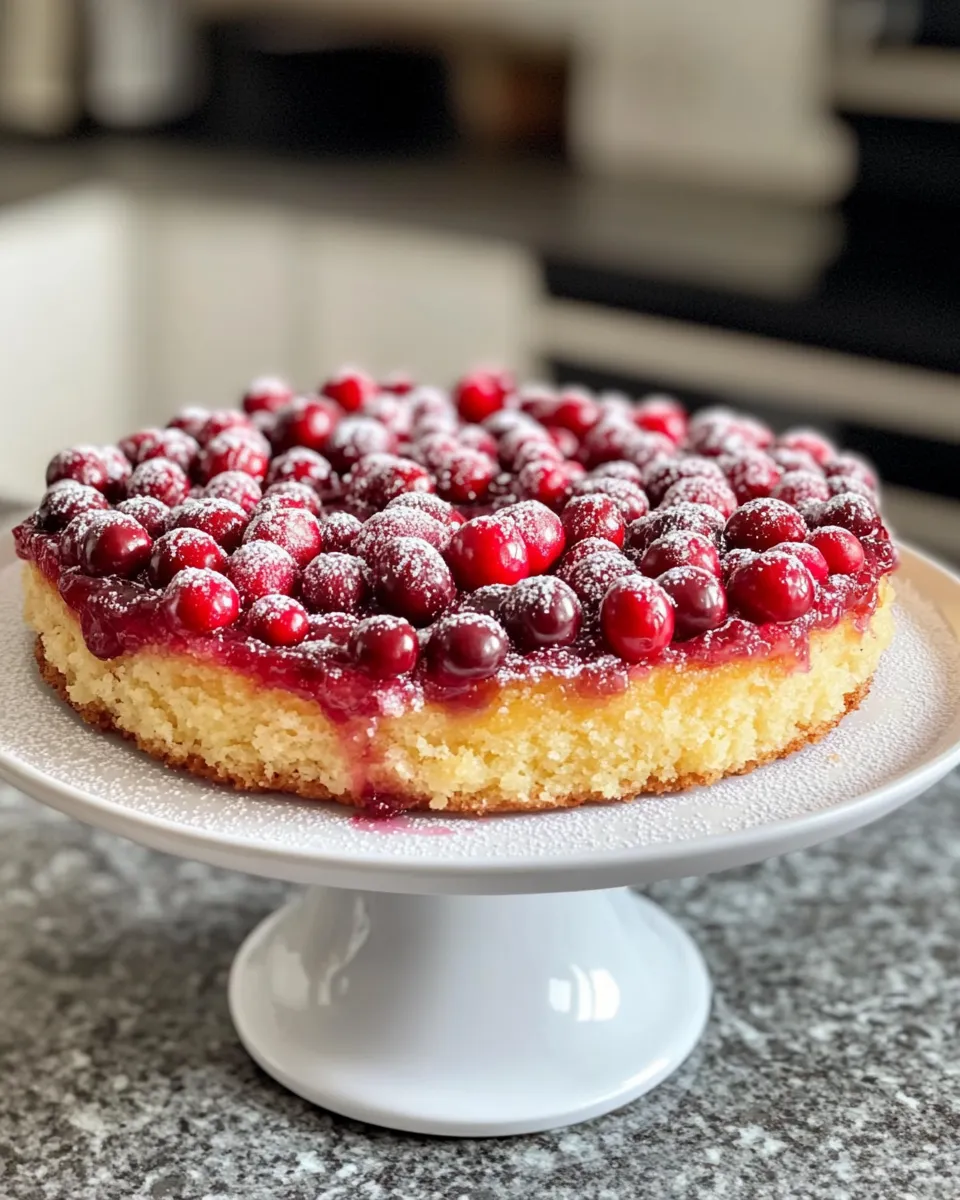 Easy Cranberry-Orange Upside-Down Cake recipe photo