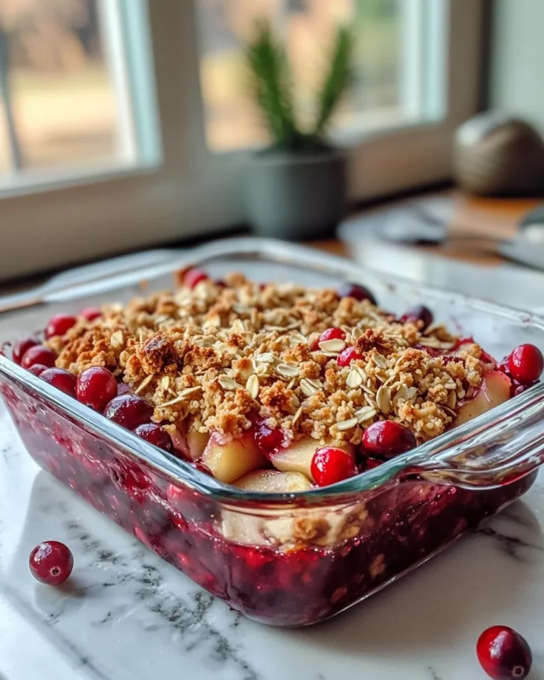 Homemade Cranberry Apple Crisp photo