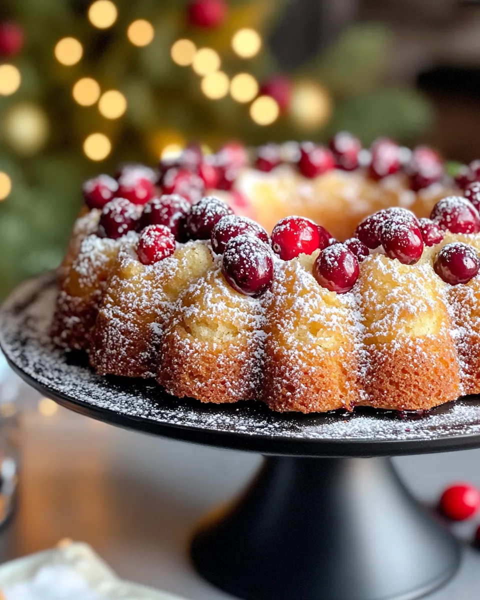 Homemade Cranberry Orange Bundt Cake recipe photo