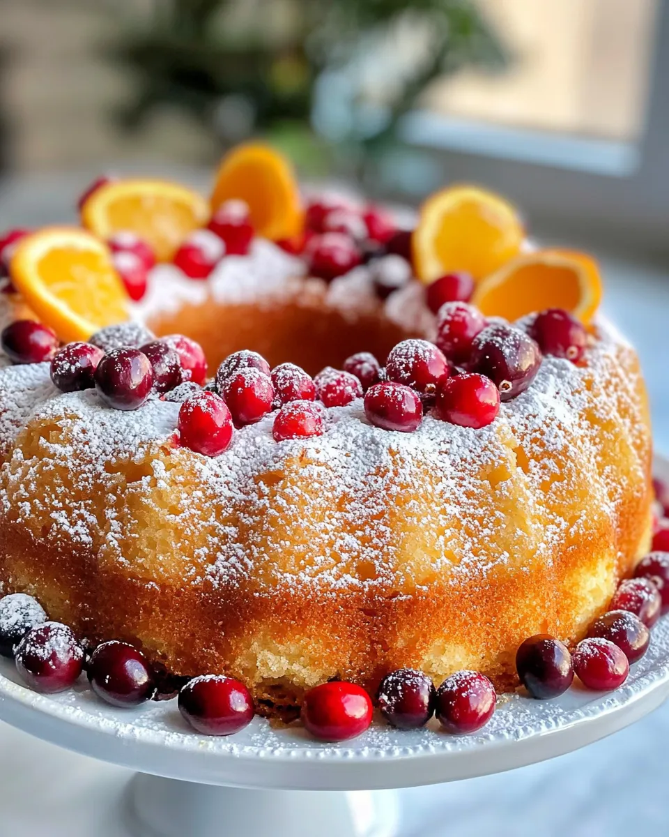 Delicious Cranberry Orange Bundt Cake plate image