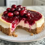 Homemade Cranberry Swirl Cheesecake photo