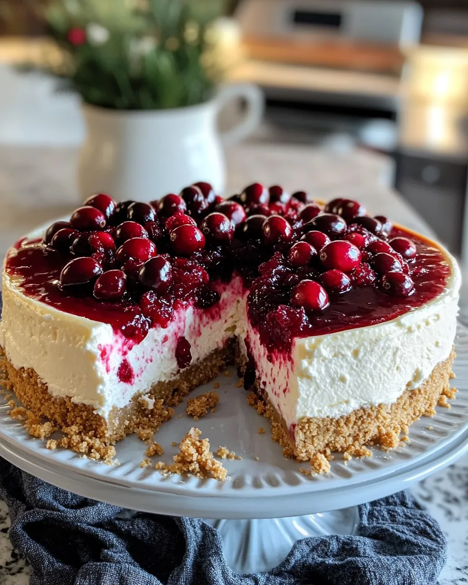 Delicious Cranberry Swirl Cheesecake dish photo