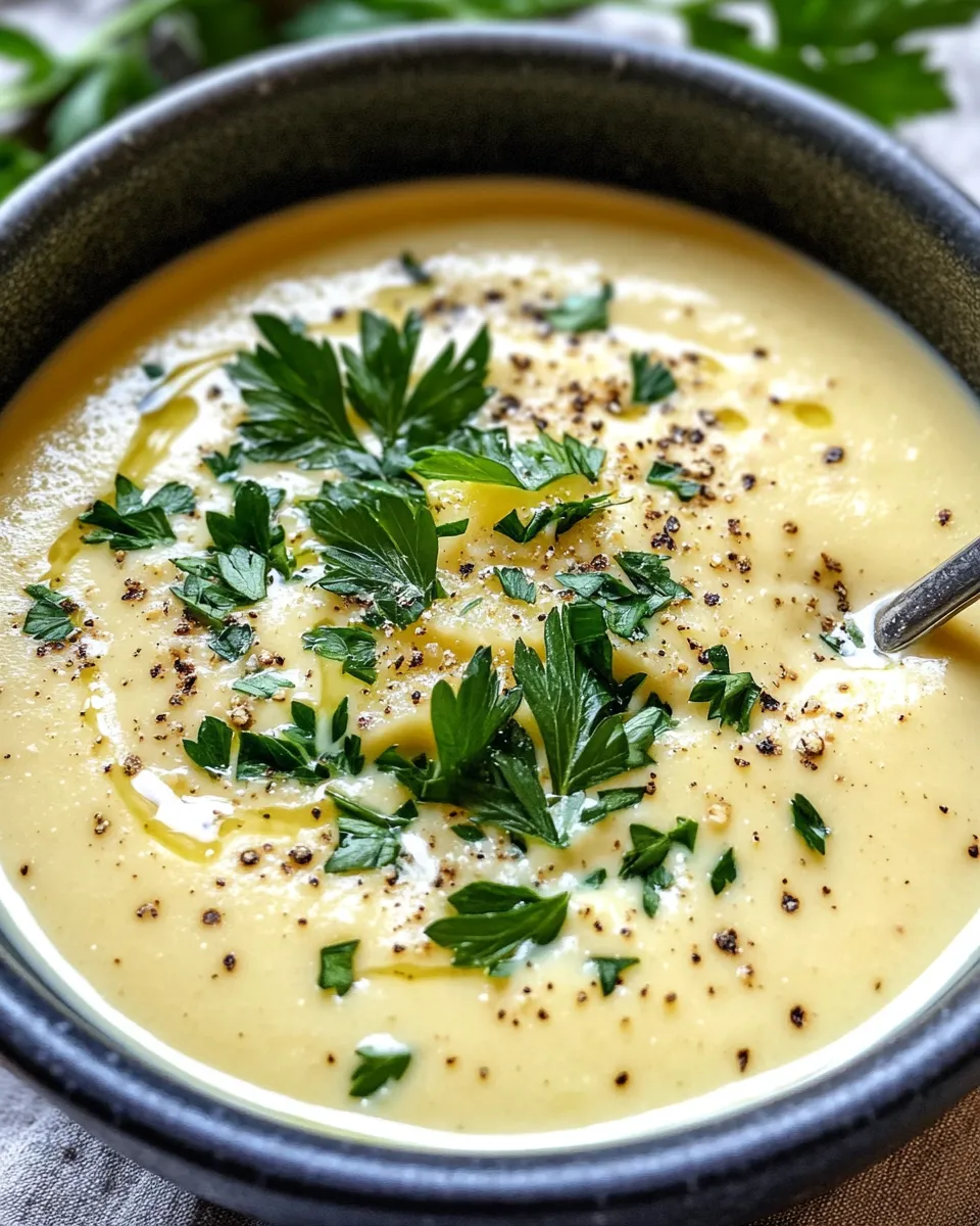 Easy Creamy Parsnip Potato Soup recipe image