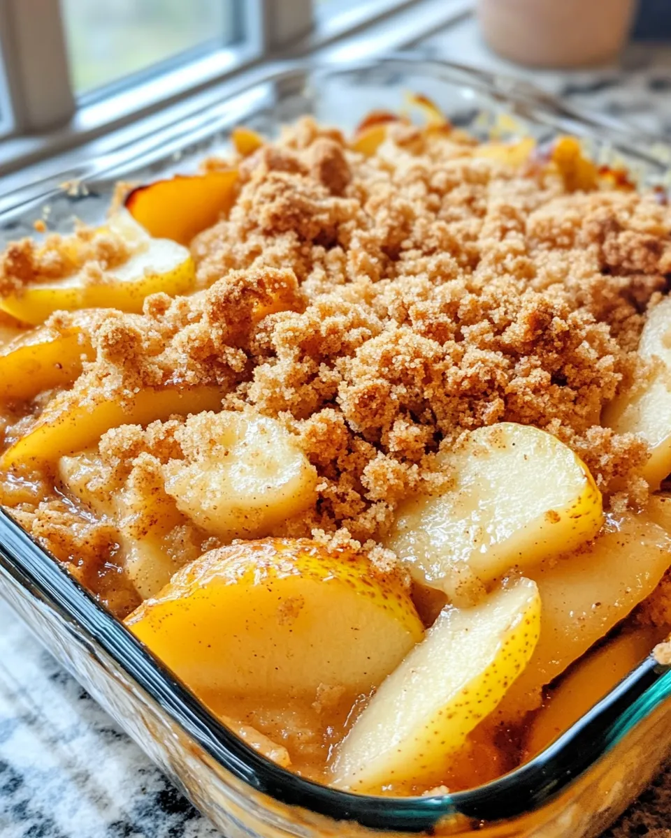 Easy Ginger Pear Cobbler food shot