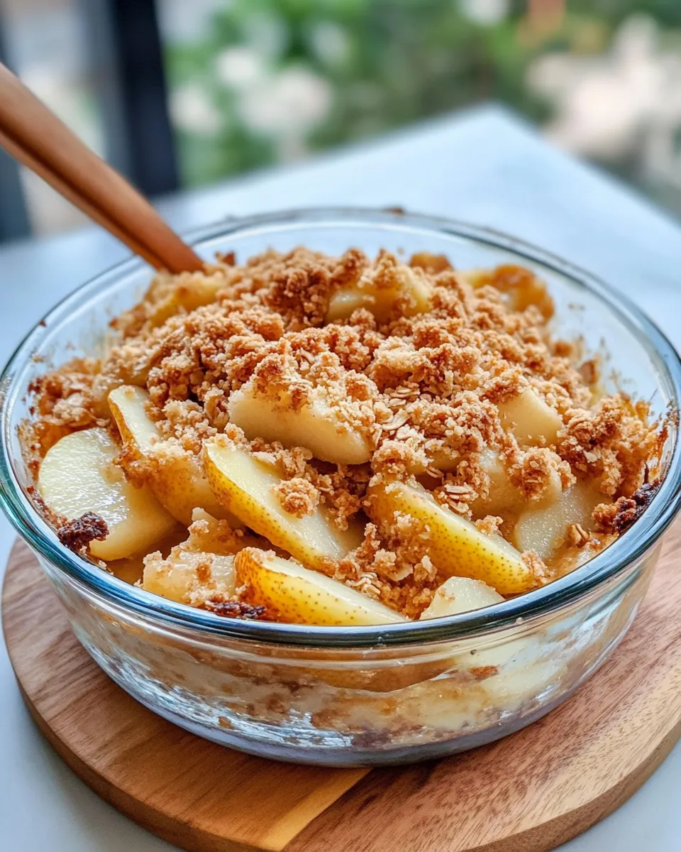 Delicious Ginger Pear Cobbler plate image