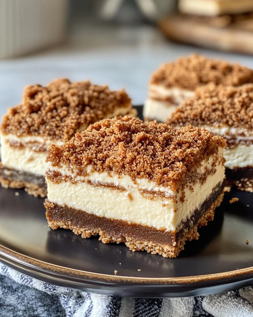 Delicious Gingerbread Cheesecake Bars dish photo