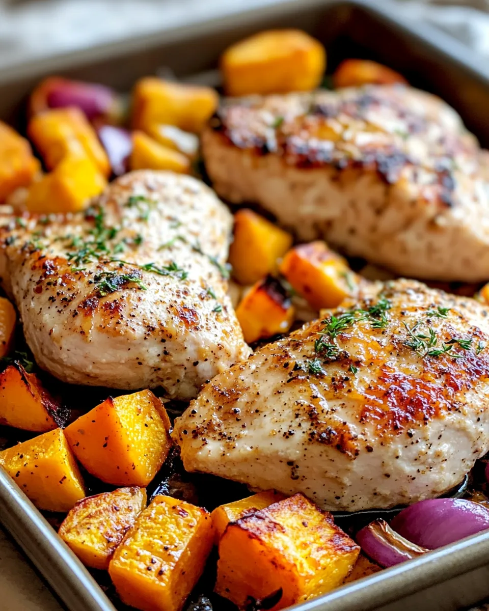Homemade Maple-Dijon Sheet Pan Chicken & Squash photo