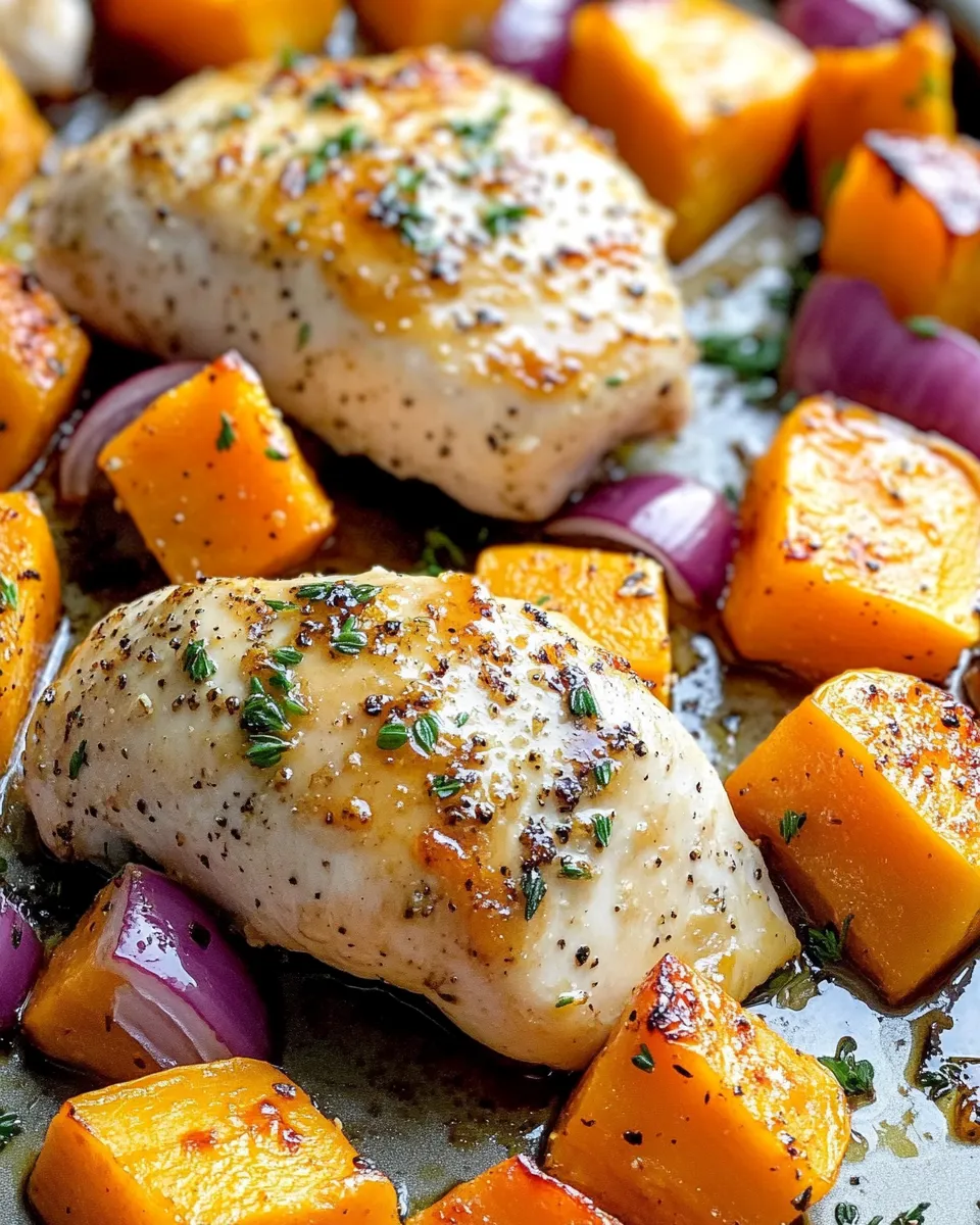 Easy Maple-Dijon Sheet Pan Chicken & Squash recipe photo