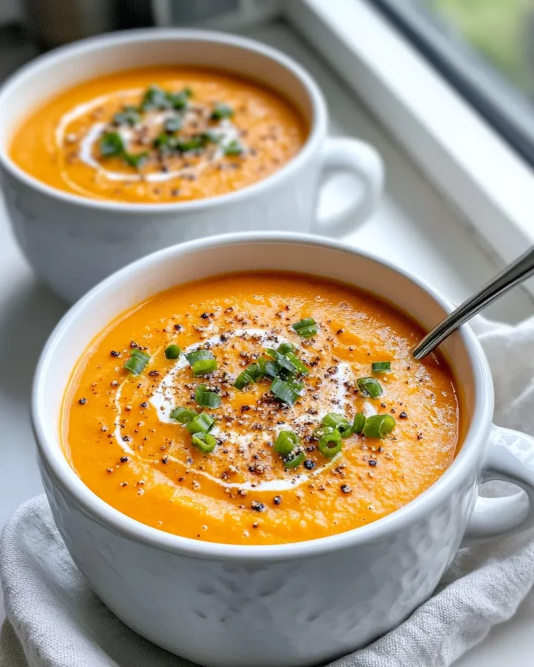 Delicious Maple-Glazed Carrot Soup food shot