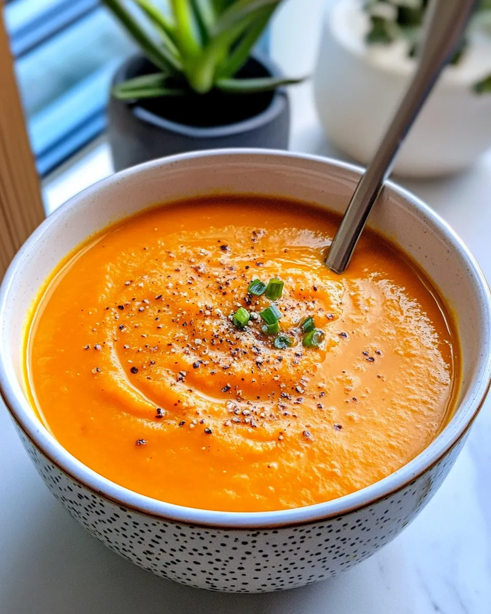 Healthy Maple-Glazed Carrot Soup recipe photo