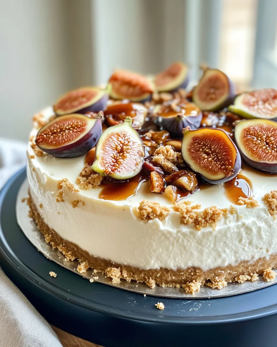 Homemade Maple-Roasted Fig Cheesecake recipe image