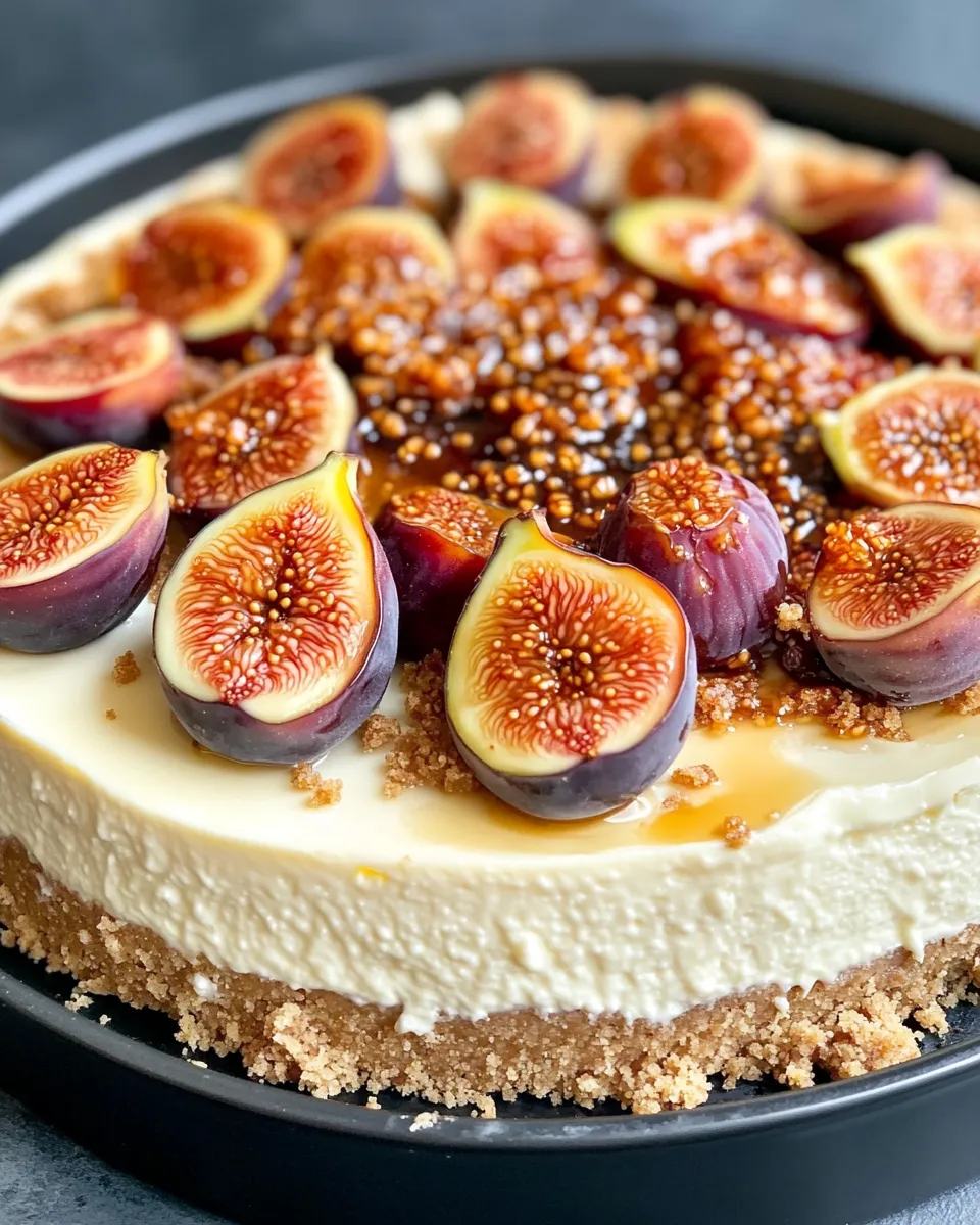 Easy Maple-Roasted Fig Cheesecake food shot