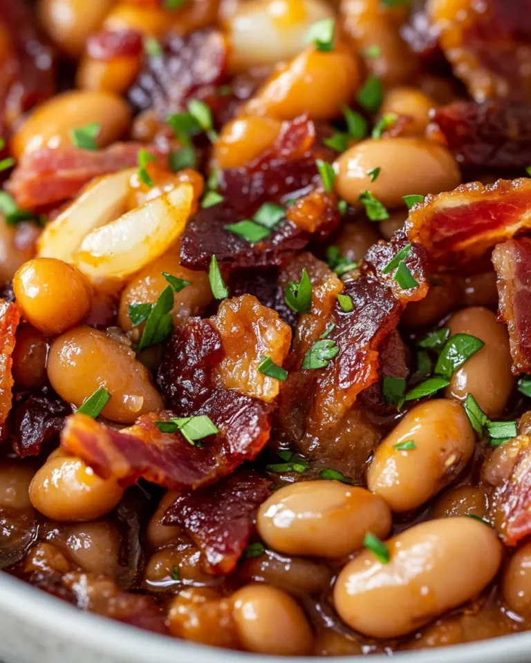 Homemade Maple Bourbon Baked Beans recipe photo