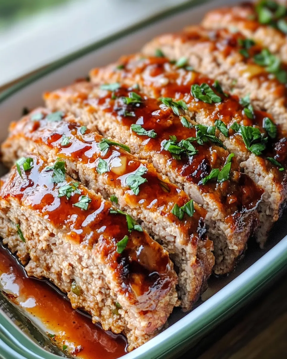 Easy Maple Chipotle Turkey Meatloaf food shot