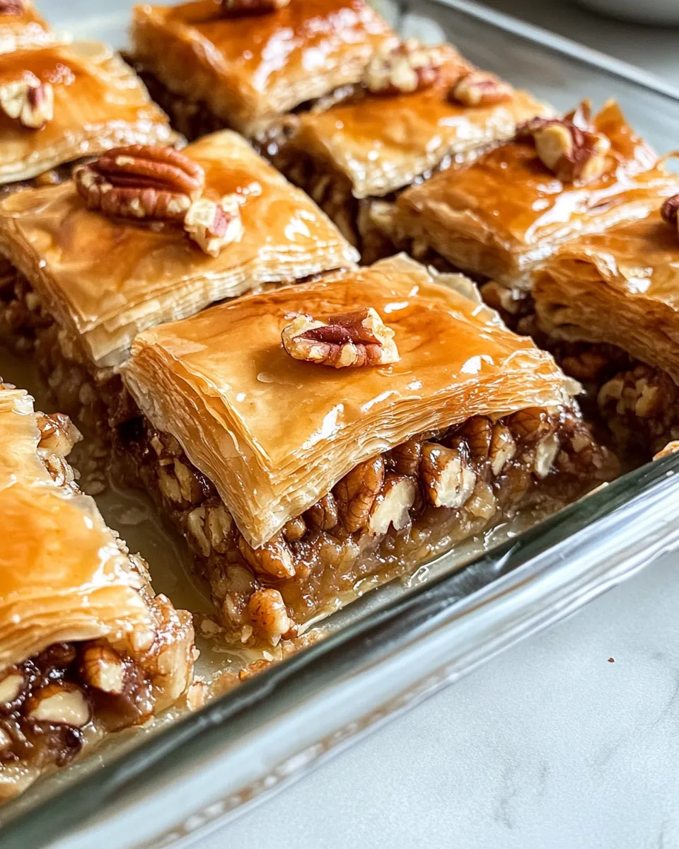 Homemade Maple Pecan Baklava recipe photo