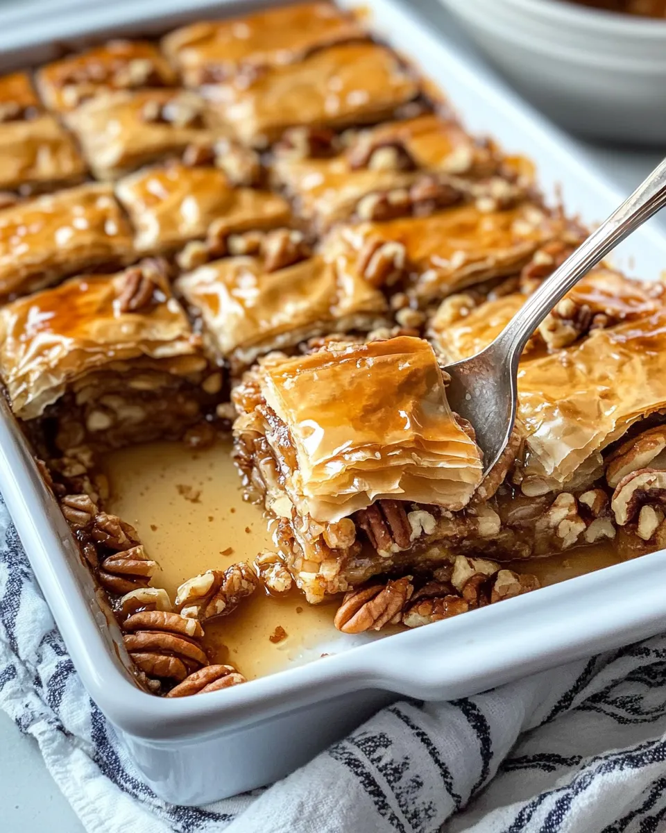 Easy Maple Pecan Baklava food shot