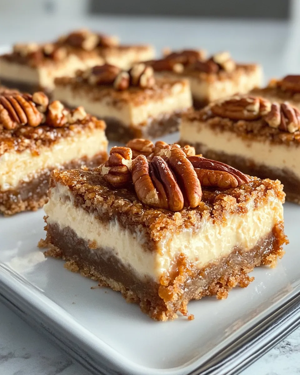Classic Maple Pecan Cheesecake Bars dish photo