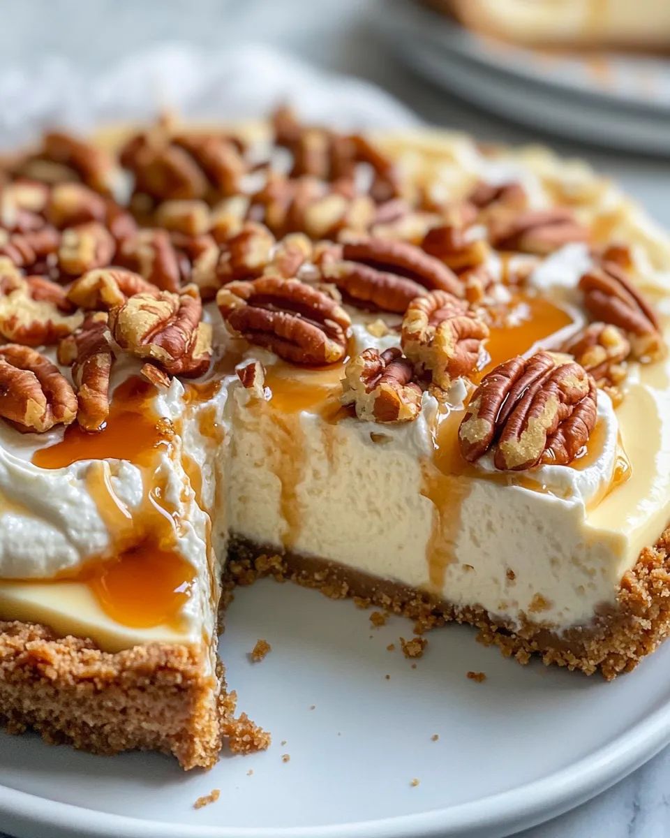 Classic Maple Pecan Cheesecake Tart recipe image